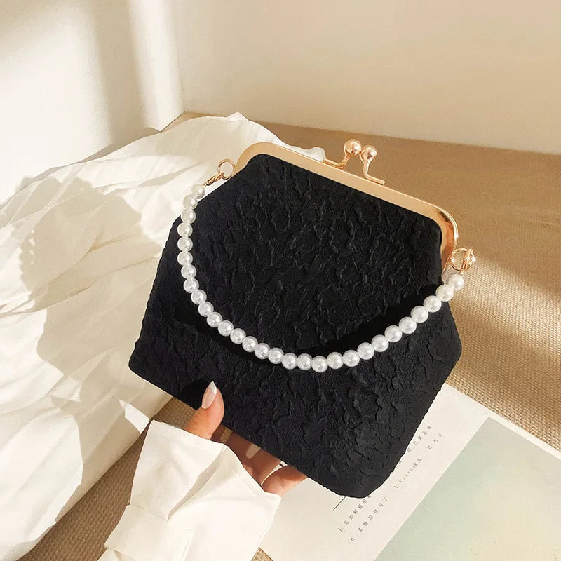 Pearl Chain Crossbody Phone Bag