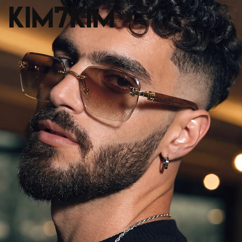 Men's Frameless Photochromic Sunglasses