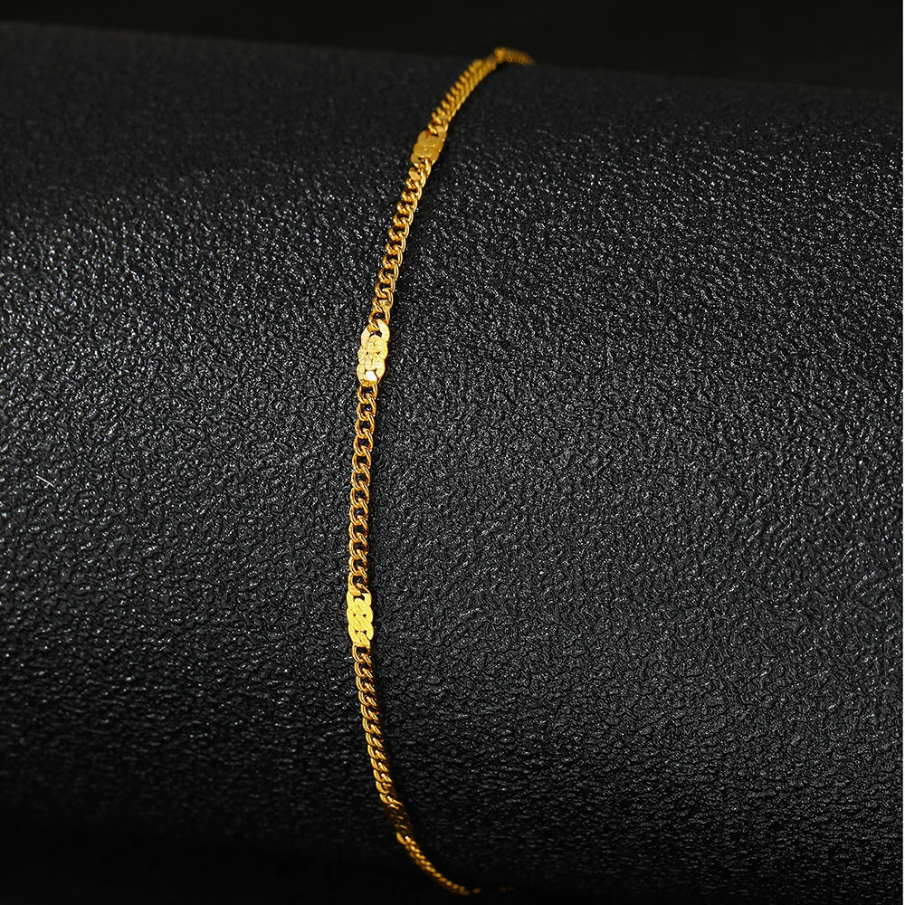 Delicate Sequin Chain Anklet