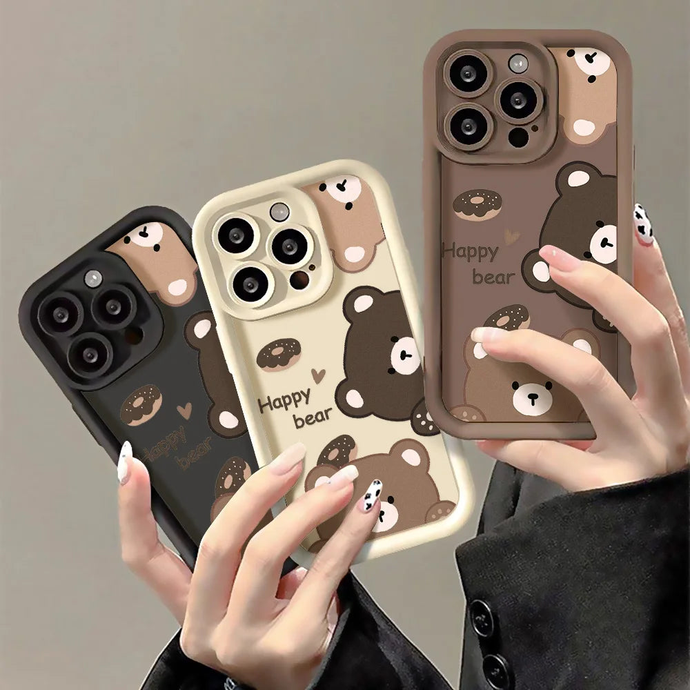 Cute Bear Silicone iPhone Case