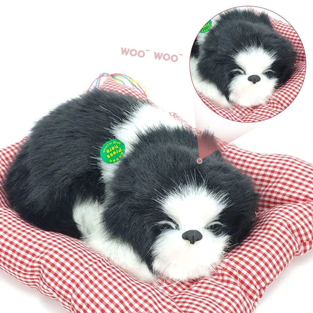 Sleeping Cat & Dog Plush with Sound