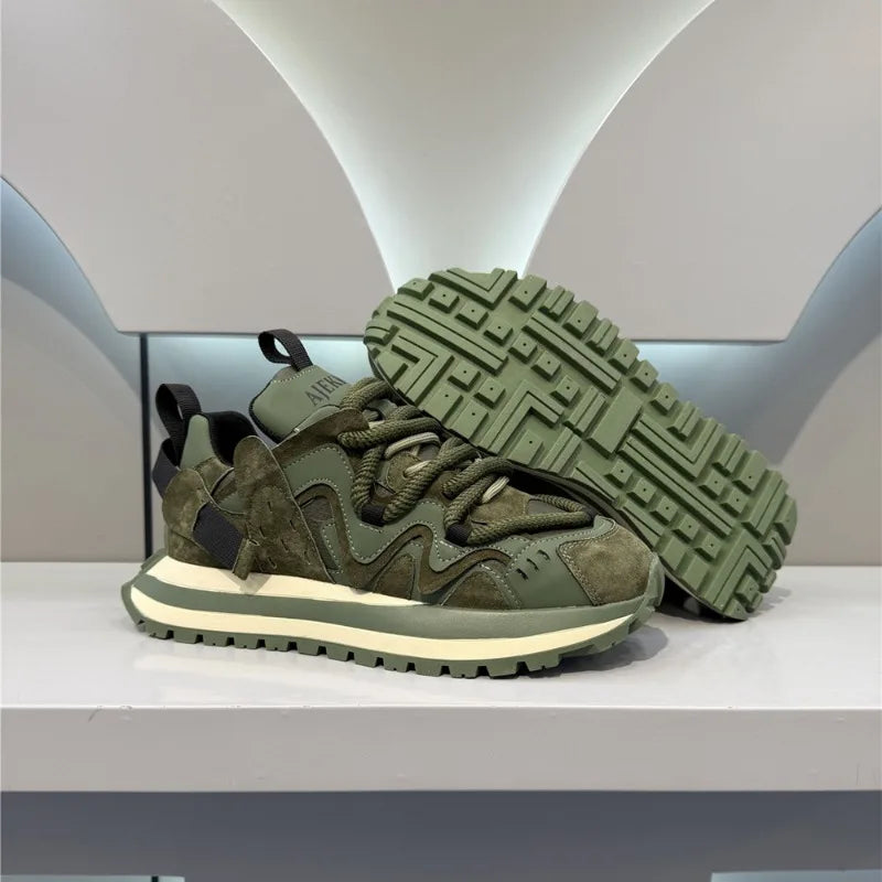 Men's Platform Lace-Up Sneakers