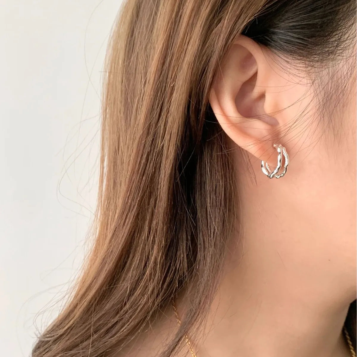 925 Silver Heart Hoop Earrings