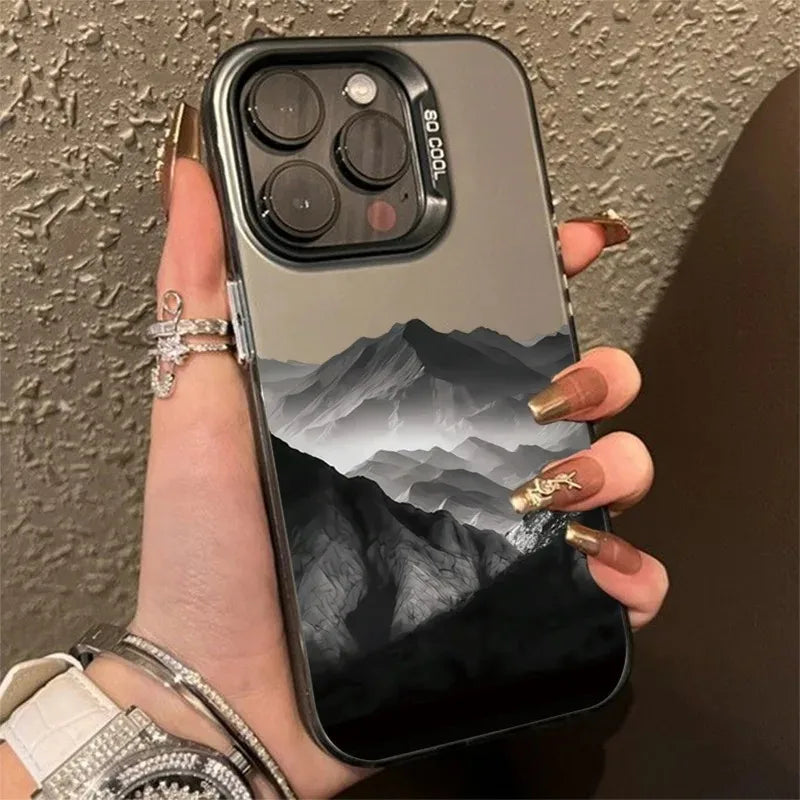 Colorful Mountain Print iPhone Case