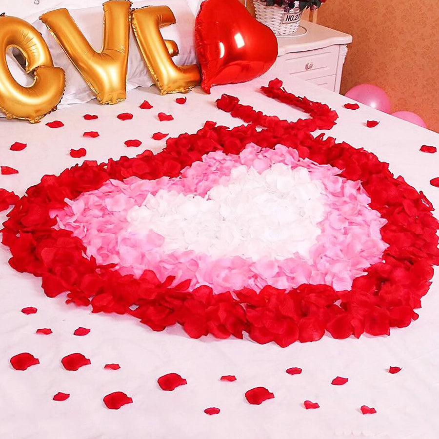 Silk Rose Petals – 100 Pcs