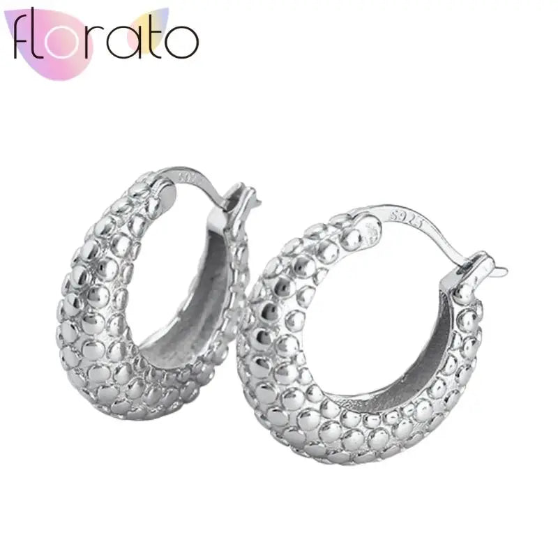 925 Silver Plain Circle Hoop Earrings