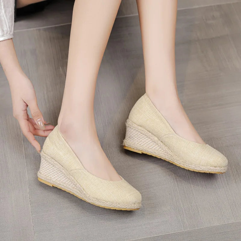Women's Wedge Espadrille Pumps