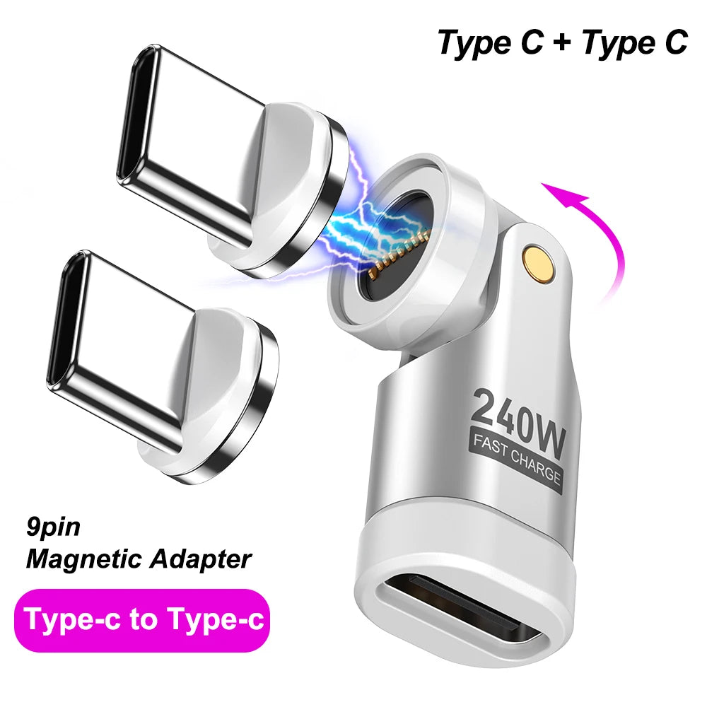 🧲 AUFU 540° Magnetic OTG USB-C Adapter