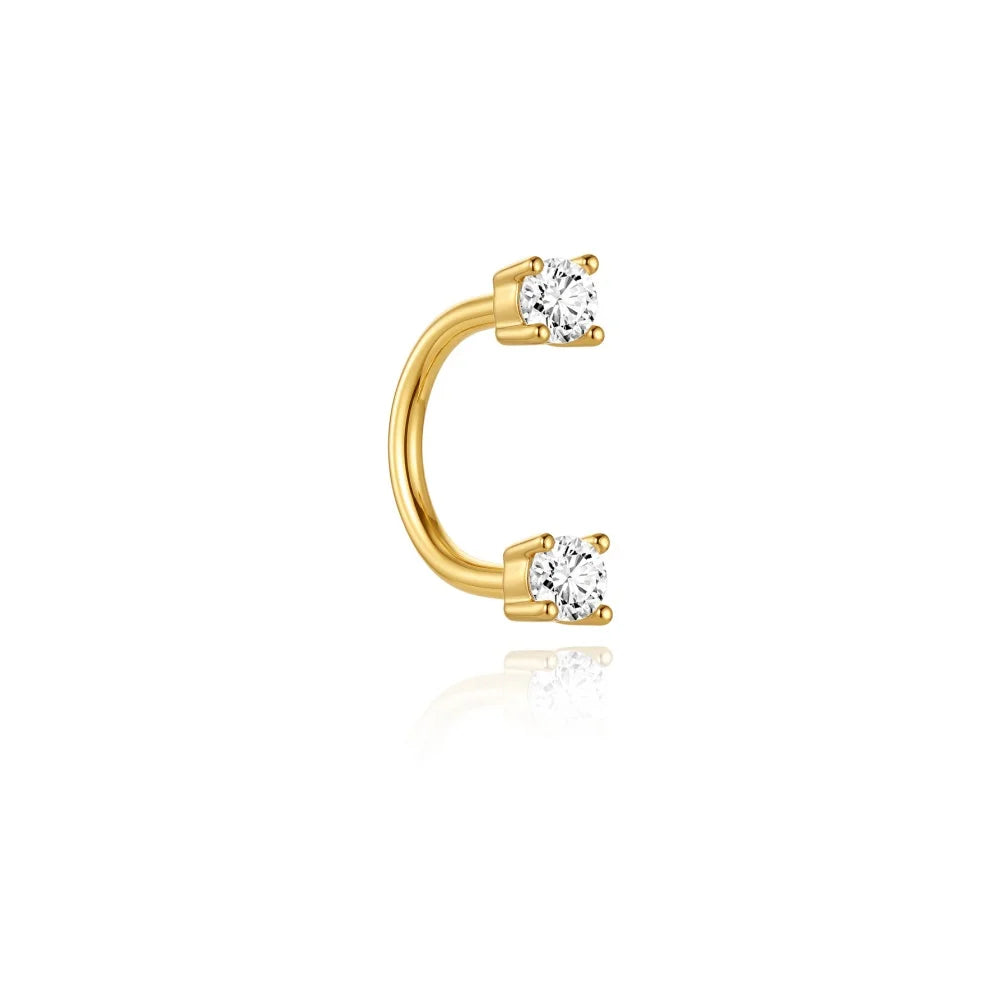 925 Silver Mini CZ Cartilage Stud (1 Pc)