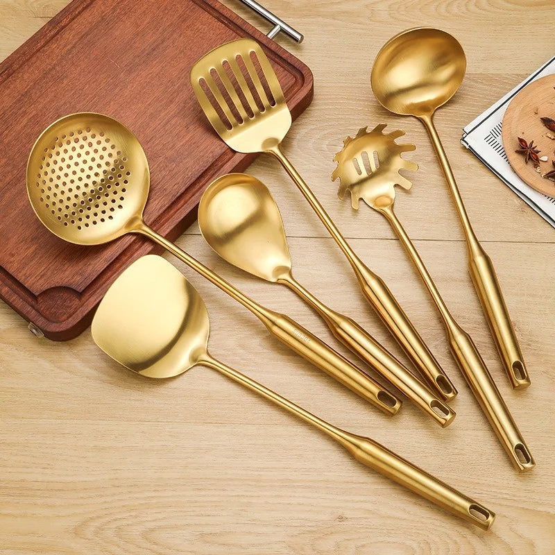 Gold Stainless Steel Kitchen Utensils