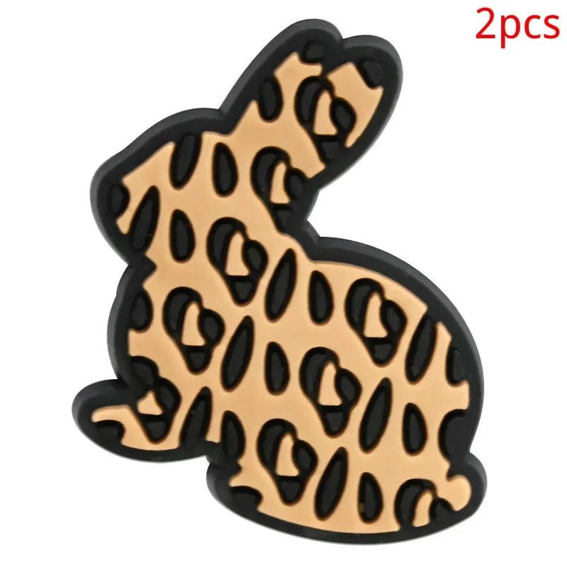Leopard Print Shoe Buckle Charms