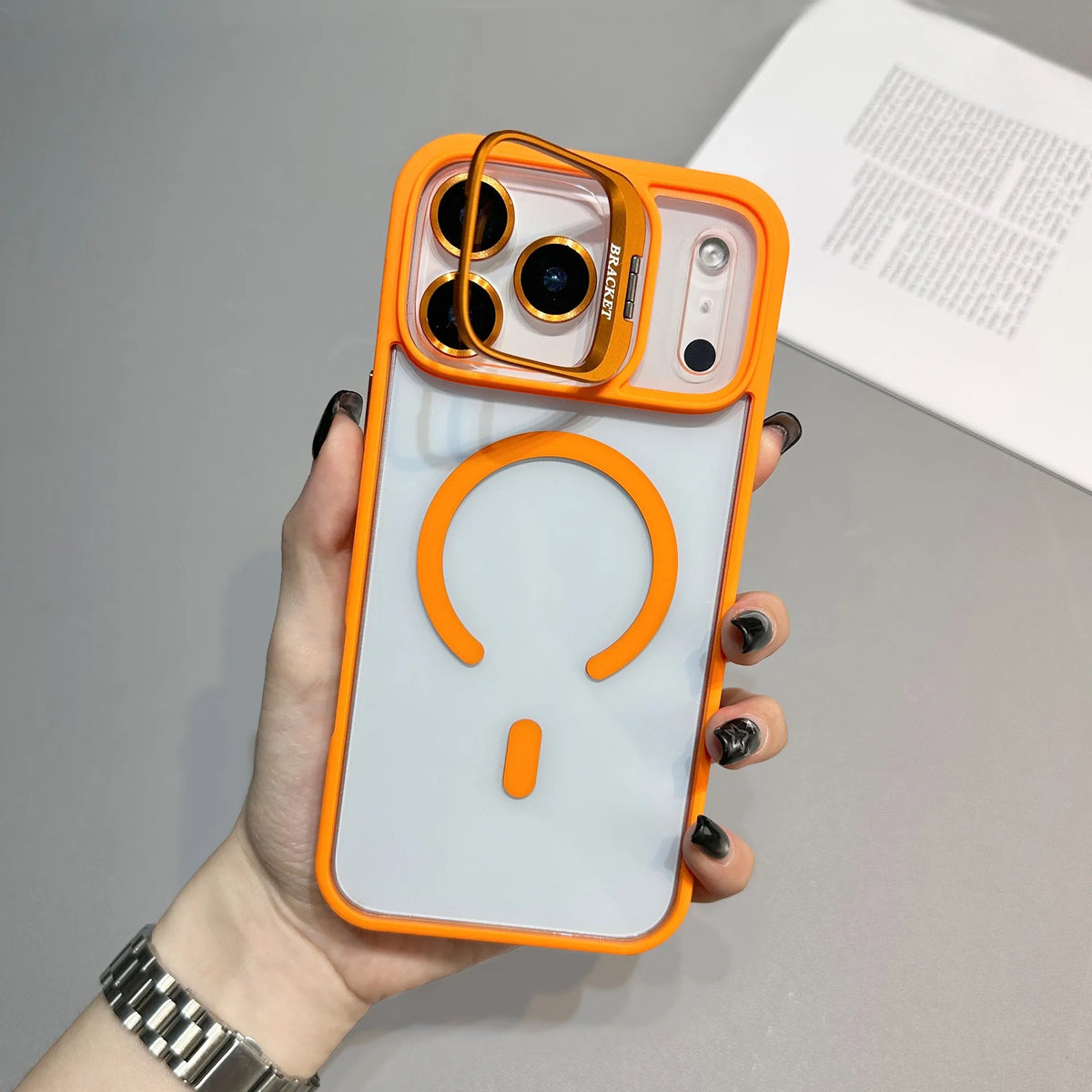 Clear Magnetic Stand iPhone Case