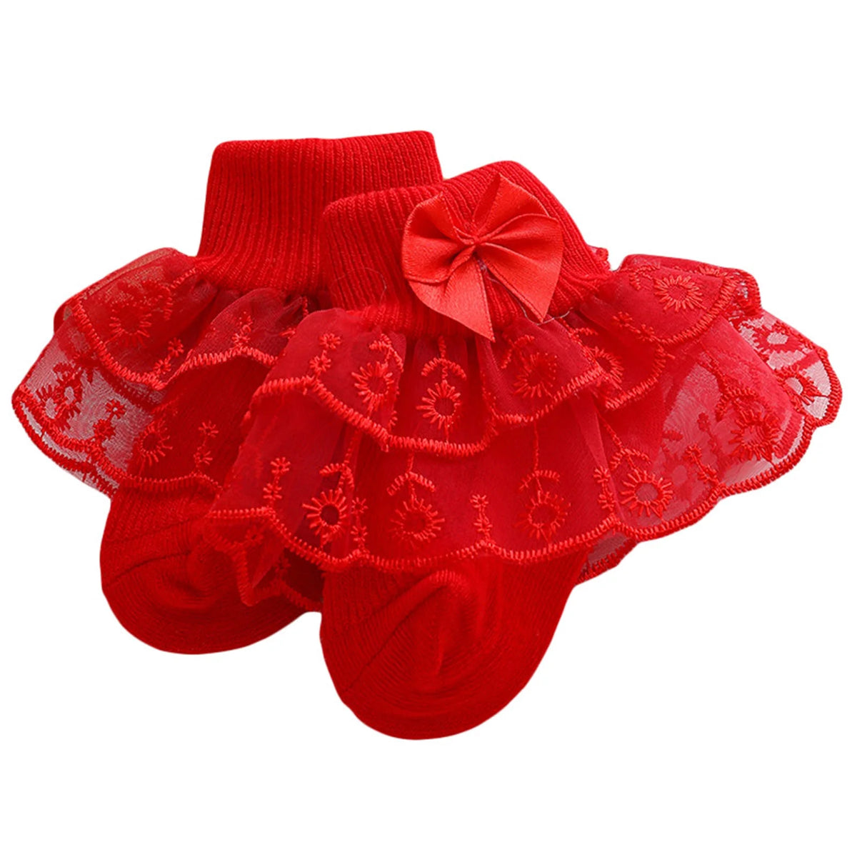 Baby Girls Ruffle Lace Socks