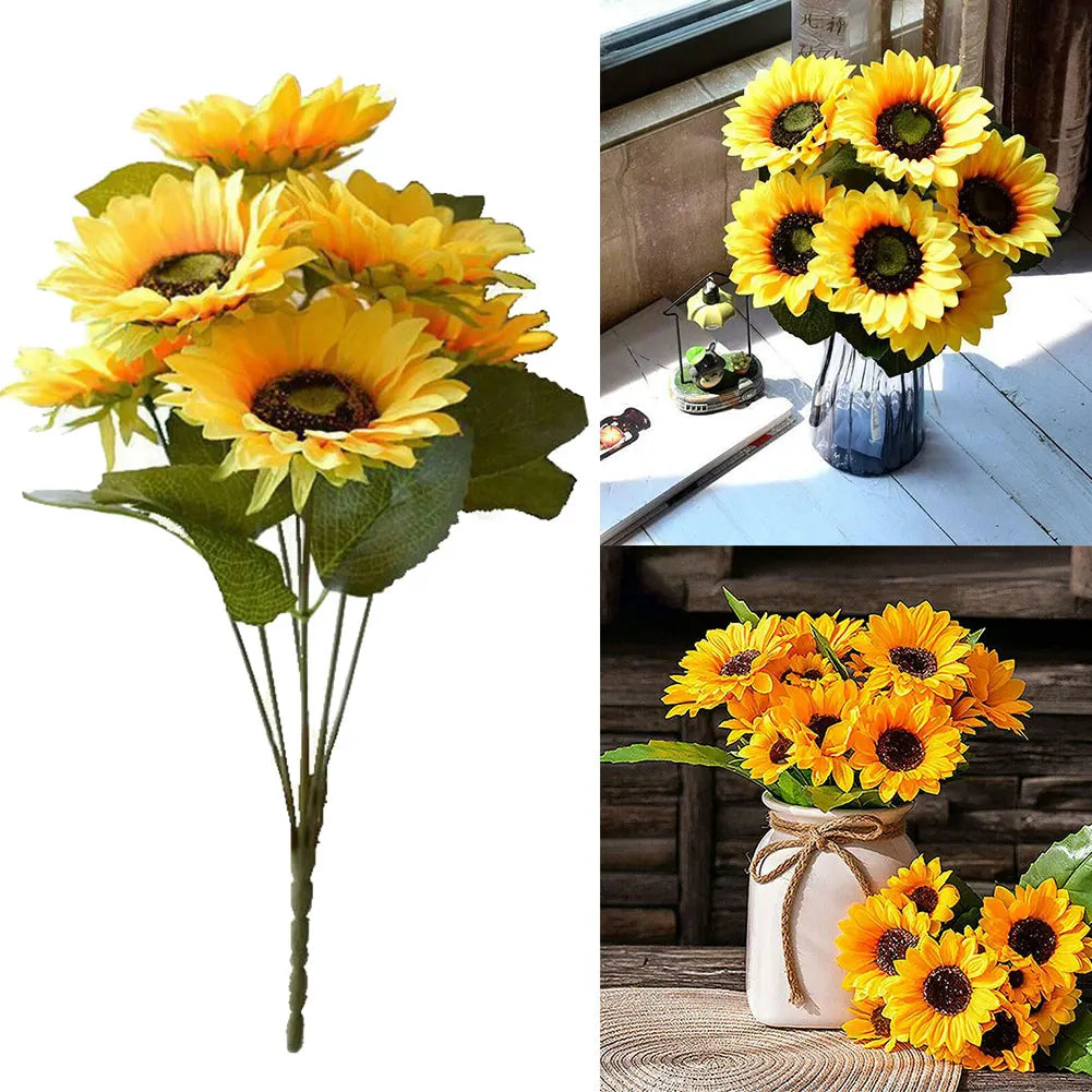 7-Head Silk Sunflower Bouquet