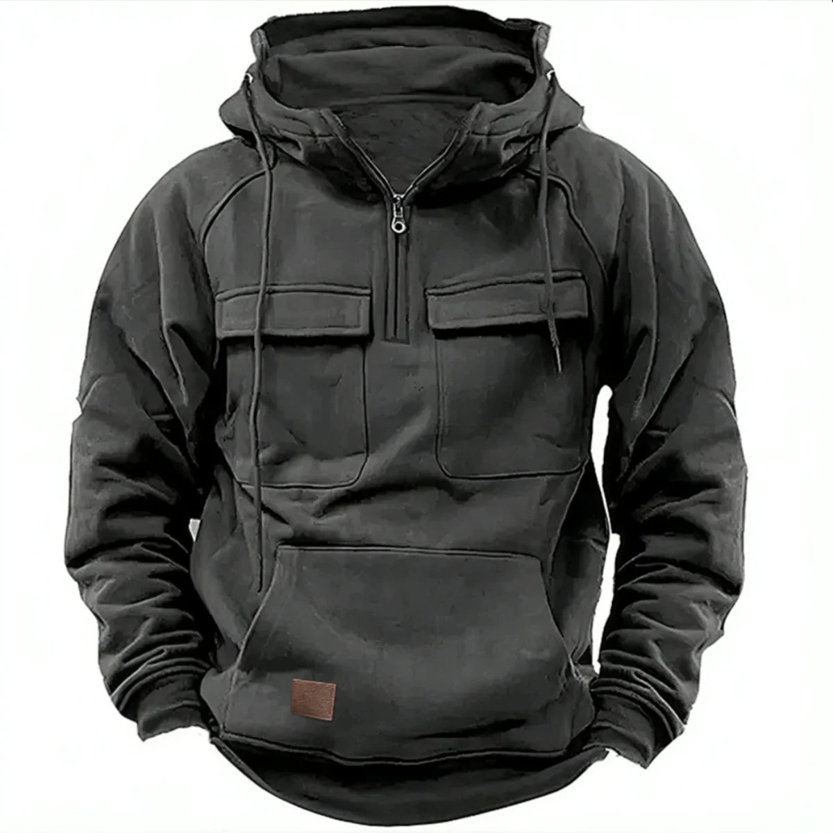 Men's Multi-Pocket Pullover Hoodie