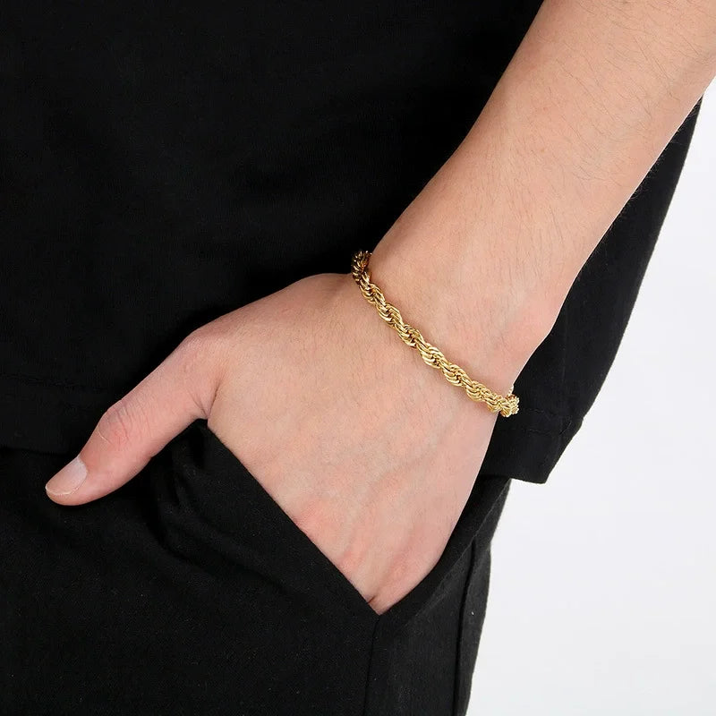 ⛓️ 18K Gold Plated 925 Silver Chain Bracelet