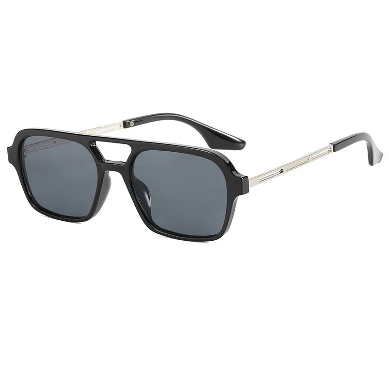 Retro Double Bridge Gradient Sunglasses