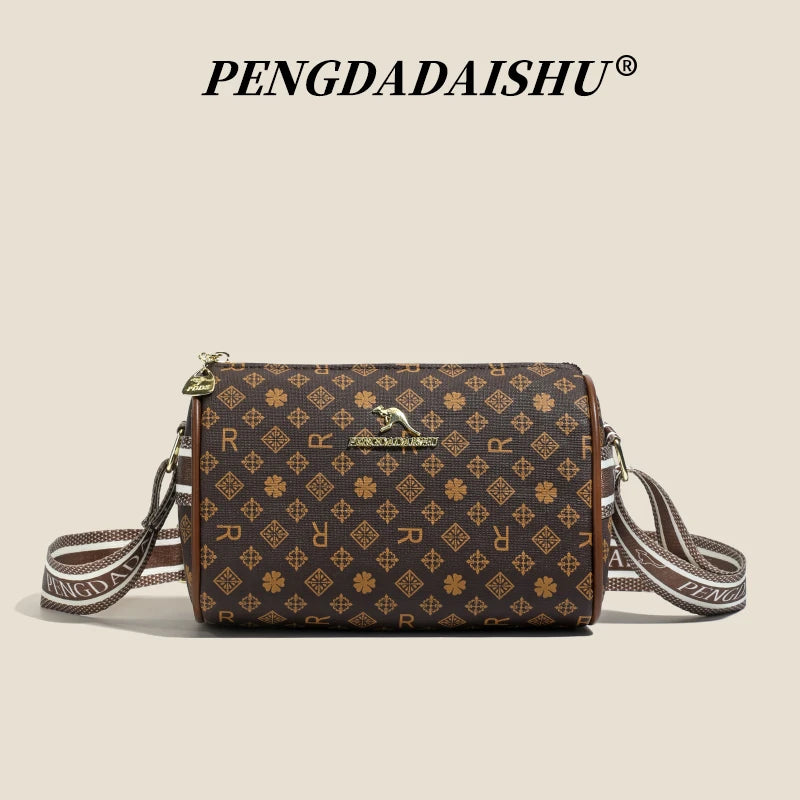 Letter Print Pillow Shoulder Bag