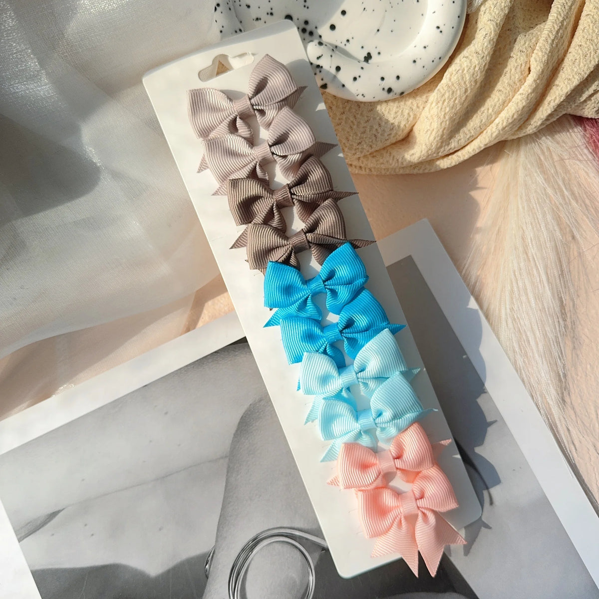 Girls Hair Bow Clips – 10 Pcs