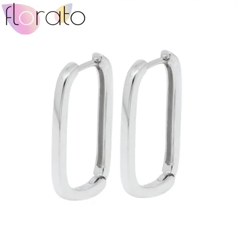 925 Silver Plain Circle Hoop Earrings