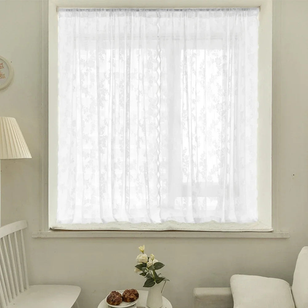 Floral Lace Window Curtain