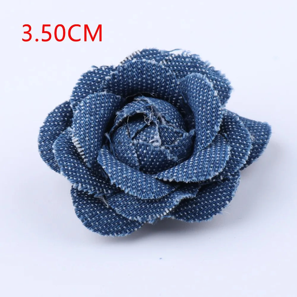 Denim Fabric Flowers
