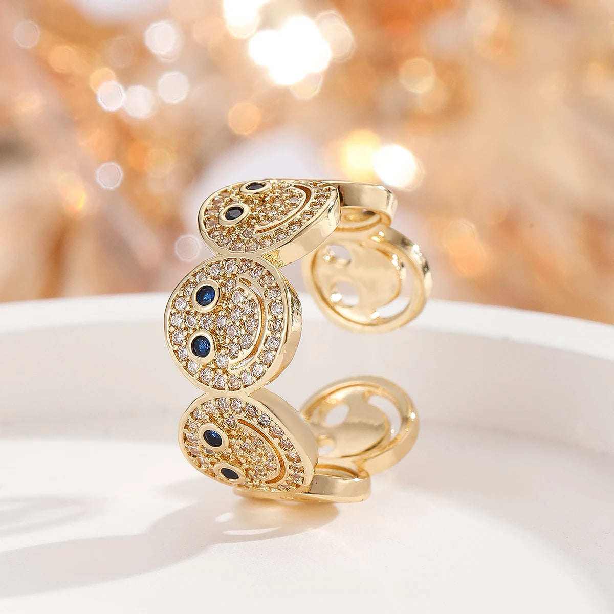 😊 Smile Zircon Cuff Bracelet