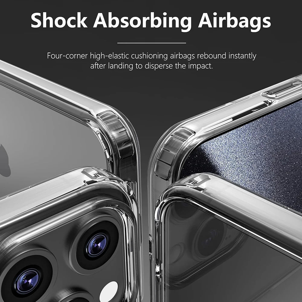 ✨ Crystal Clear Hybrid Shockproof Case