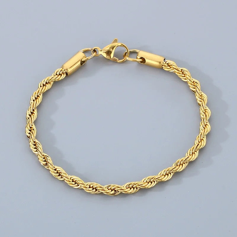 ⛓️ 18K Gold Plated 925 Silver Chain Bracelet