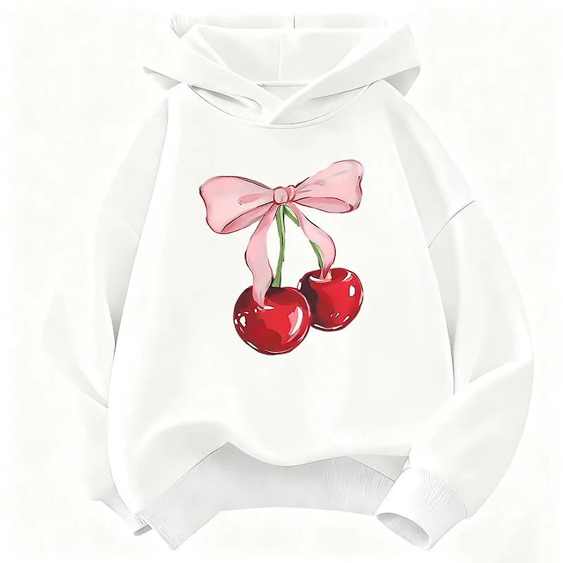Kids Cherry Bow Hoodie
