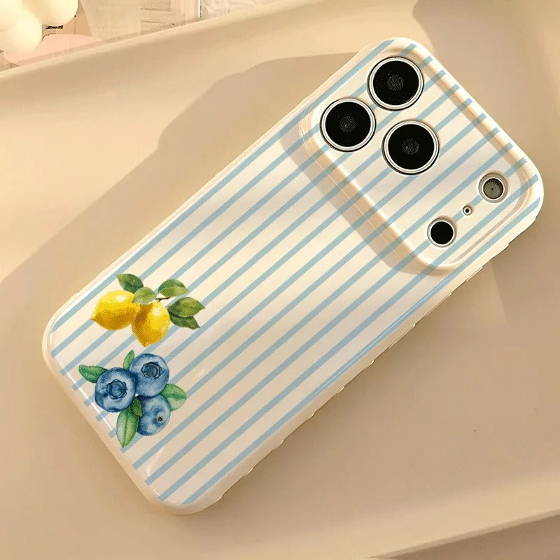 🍋 Blueberry Lemon Watercolor Phone Case