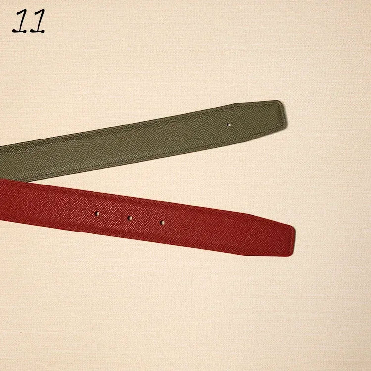 Reversible Leather Belt Strap – No Buckle