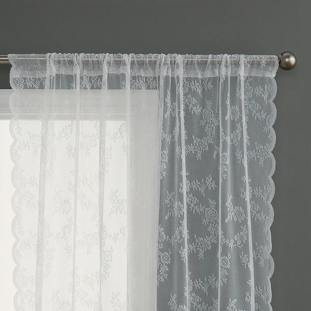 Floral Lace Window Curtain