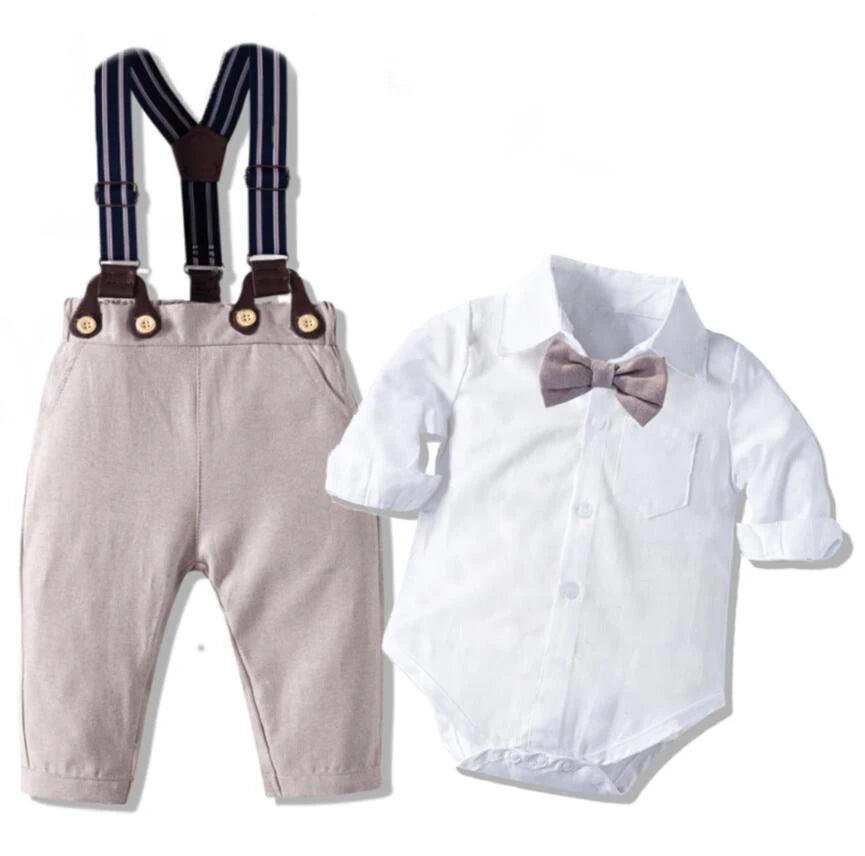 Baby Boy Gentleman Romper Set