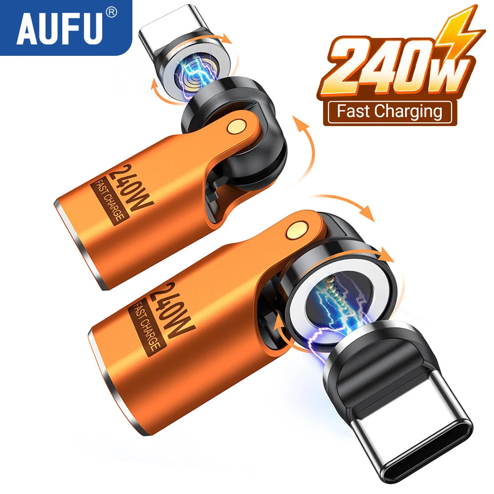 🧲 AUFU 540° Magnetic OTG USB-C Adapter