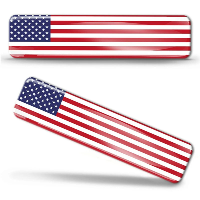 🌍 3D Reflective Flag Sticker