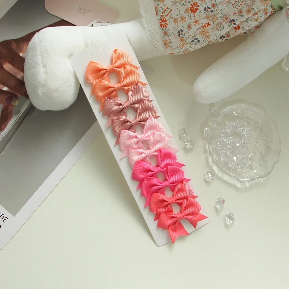 Girls Hair Bow Clips – 10 Pcs