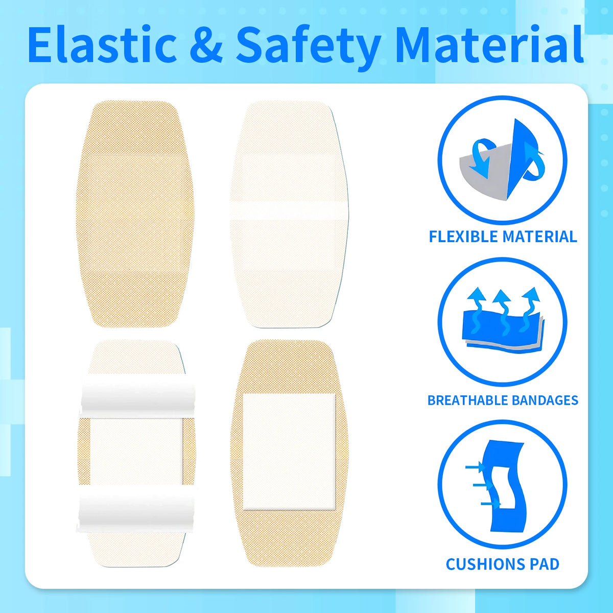Waterproof Breathable Bandages – 100 Pcs
