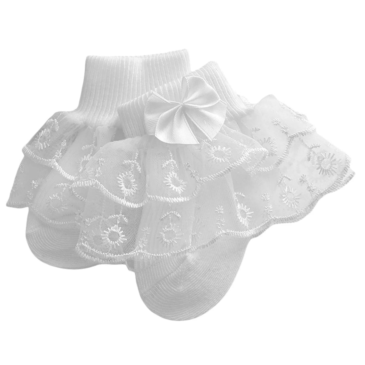 Baby Girls Ruffle Lace Socks