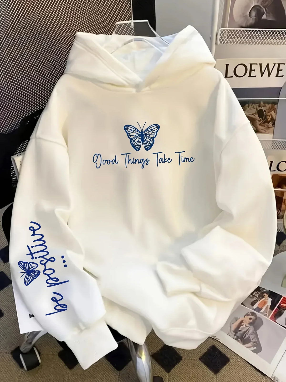 Kids Butterfly Print Hoodie