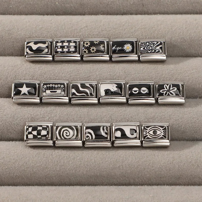 Black Italian Charm Bracelet