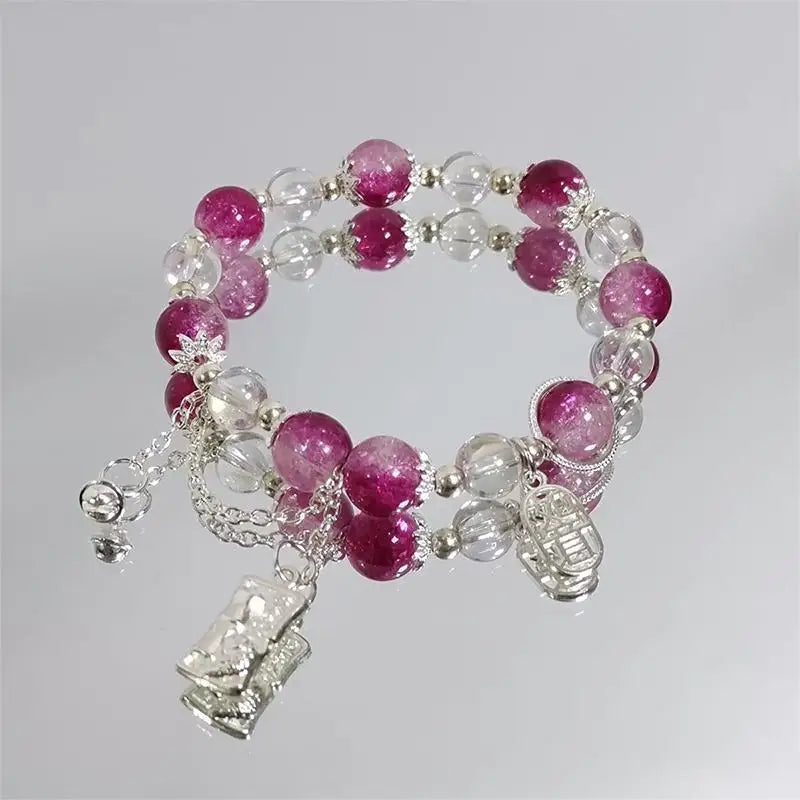 Lucky Bead Butterfly Charm Bracelet