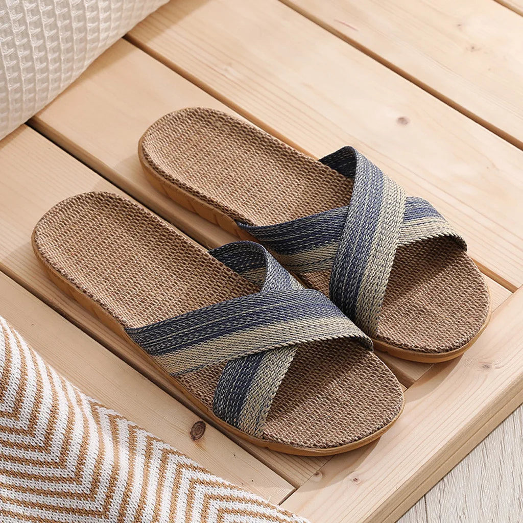 Men's Linen Casual Slides
