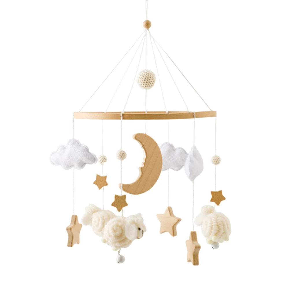🧸 Wooden Bear Crib Mobile Rattle