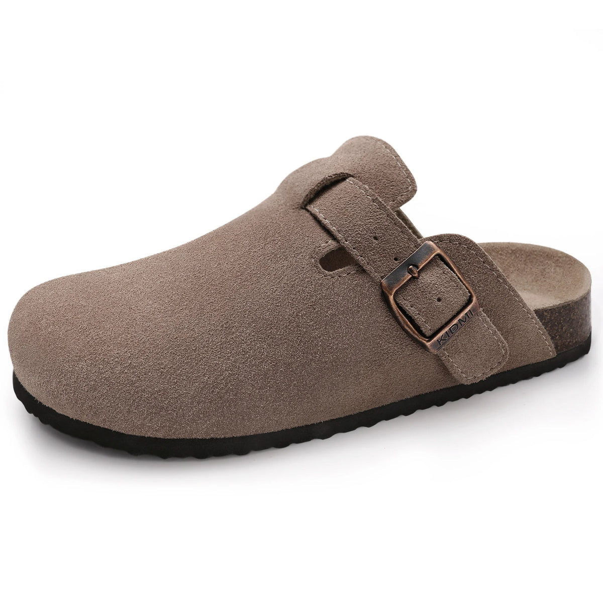 Women's Suede Buckle Clogs