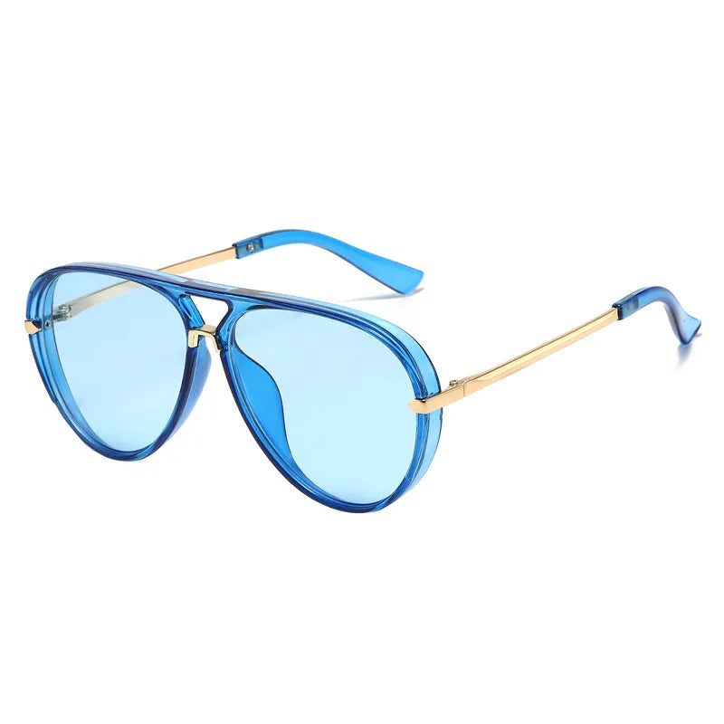 Oversized Oval Pilot Sunglasses