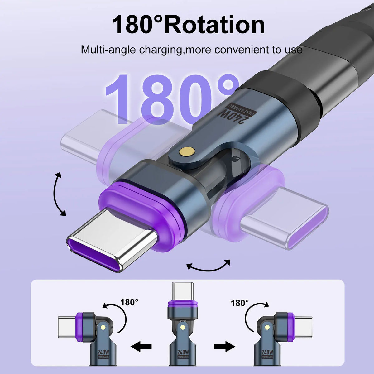 🔌 USLION 240W USB-C Magnetic Adapter