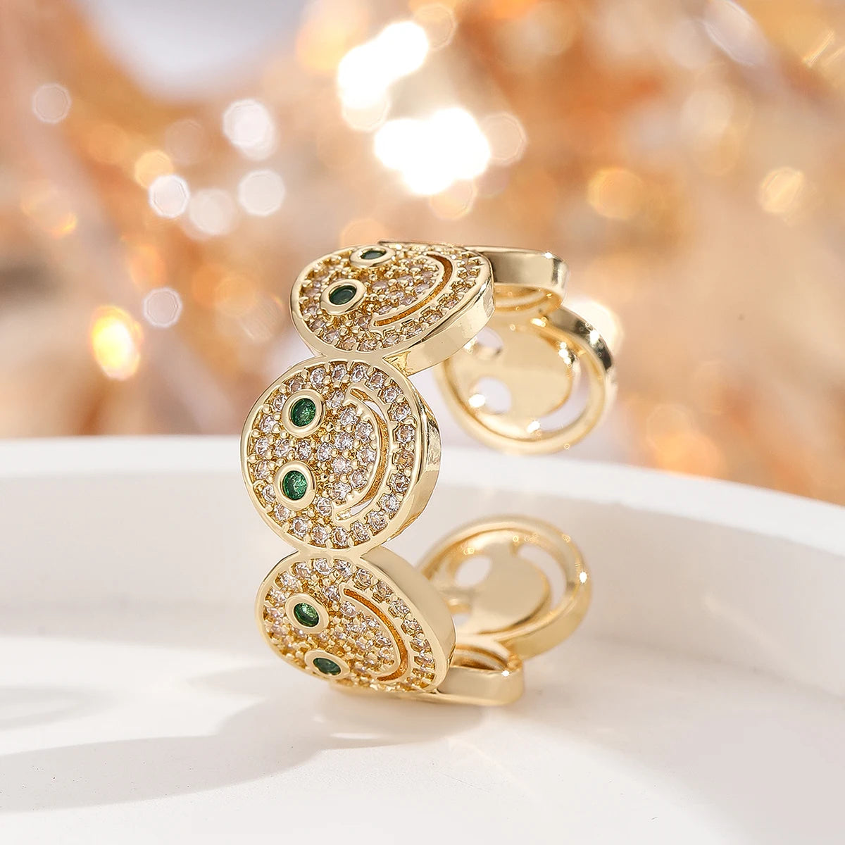 😊 Smile Zircon Cuff Bracelet