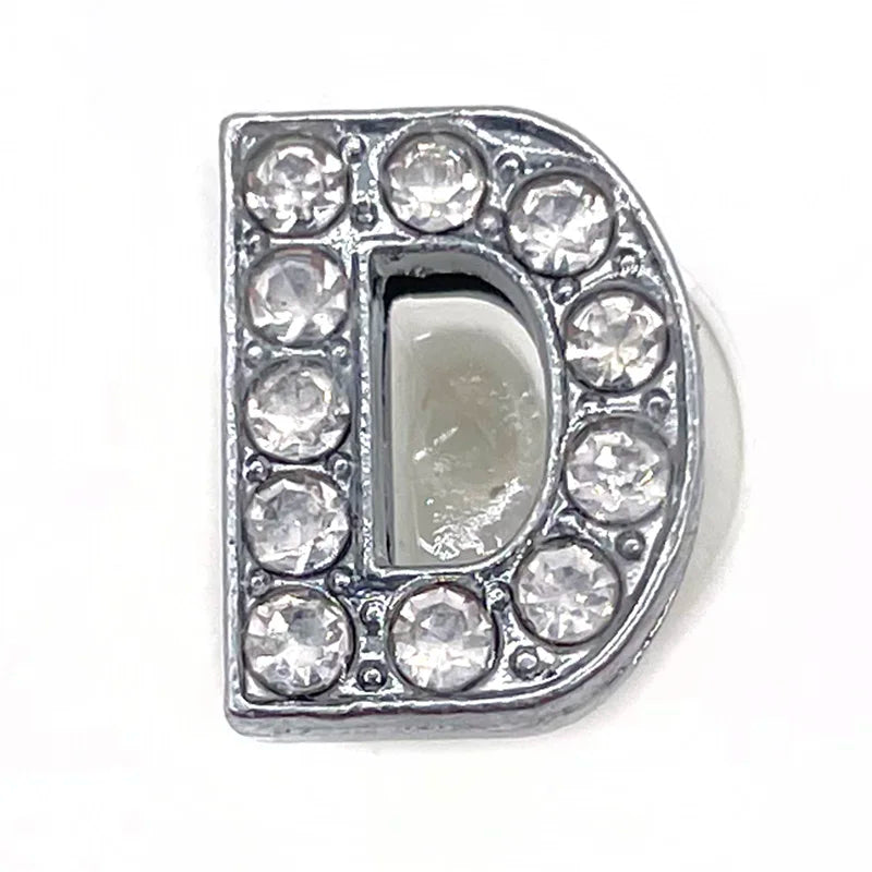 Rhinestone Letter Shoe Charms