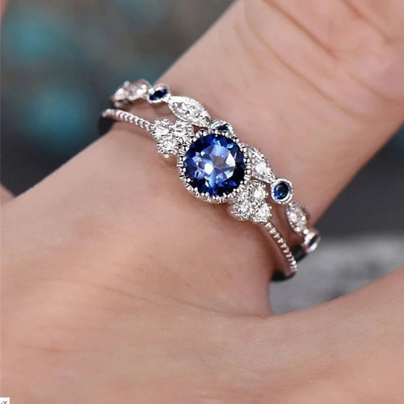Emerald Zircon Sterling Silver Ring